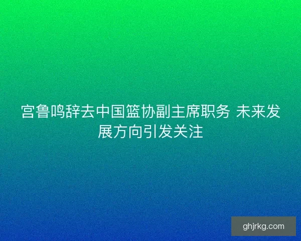 宫鲁鸣辞去中国篮协副主席职务 未来发展方向引发关注 宫鲁鸣辞去中国篮协副主席职务 未来发展方向引发关注